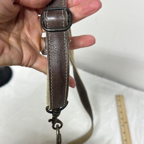 Myra Bag Tan and Gray Crossbody Bag with Adjustable Strap - Picture 13 of 13